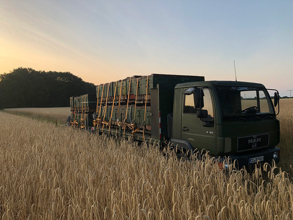 Transport der Bienenstöcke